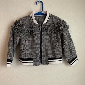 Stylish Black and White Kids Jacket with ruffles size 2T
